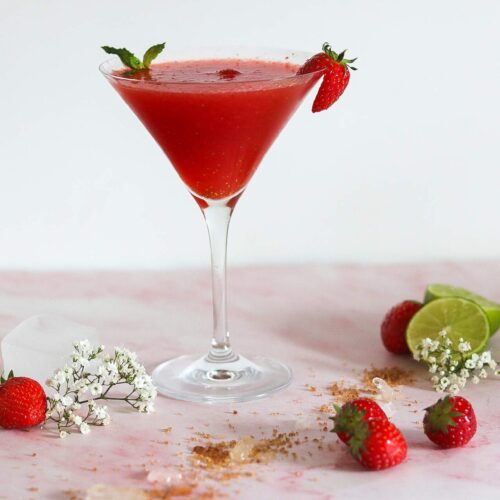 alkoholfreie Erdbeer Margarita - Virgin Strawberry Margarita